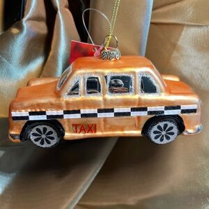 Christmas Ornament Orange Taxi NYC Chicago
St. Nicholas Square Glass Glitter